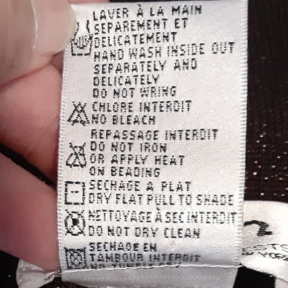 Vintage Joseph A brown Metallic shimmer beaded sleeveless silk top - Picture 11 of 12